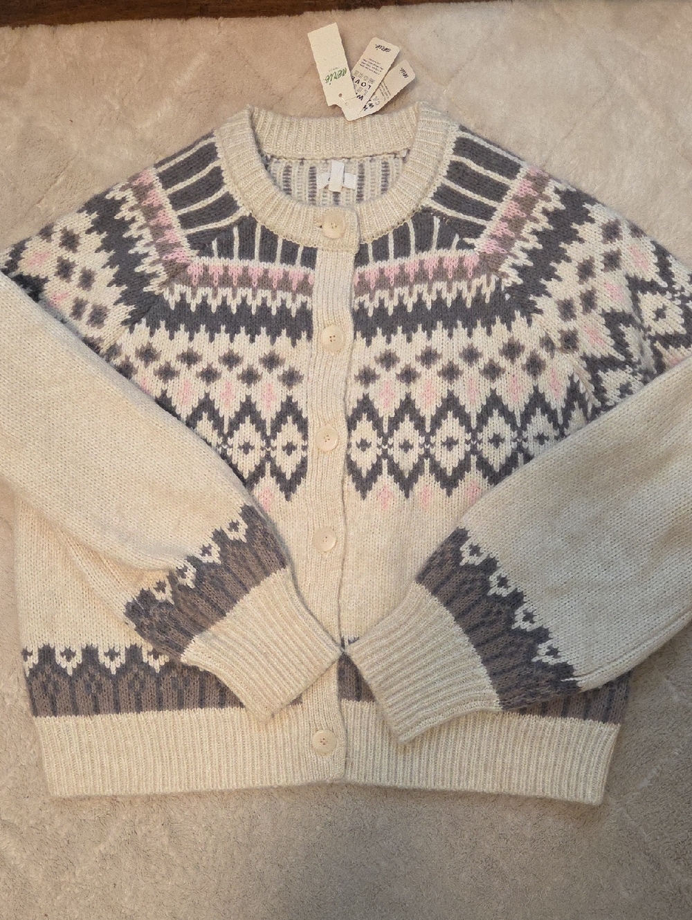 Aerie Fair Isle Cardigan